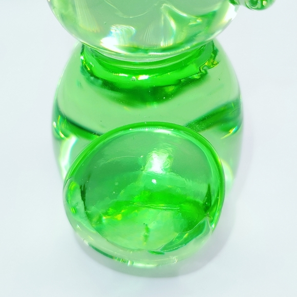 Vintage Art Glass Owl Light Green - Picture 6 of 12